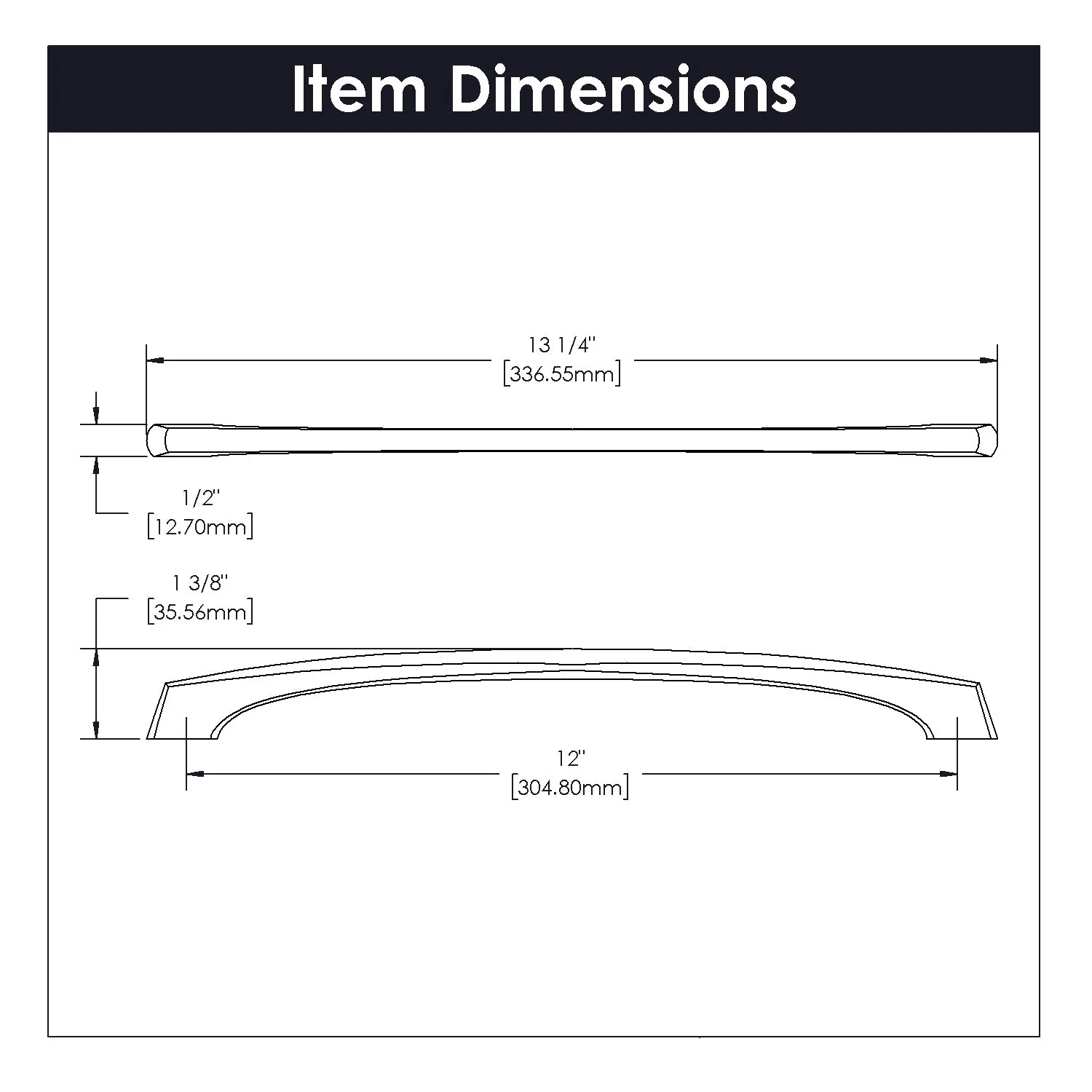 12 inch (305mm) Greenwich Cabinet Pull