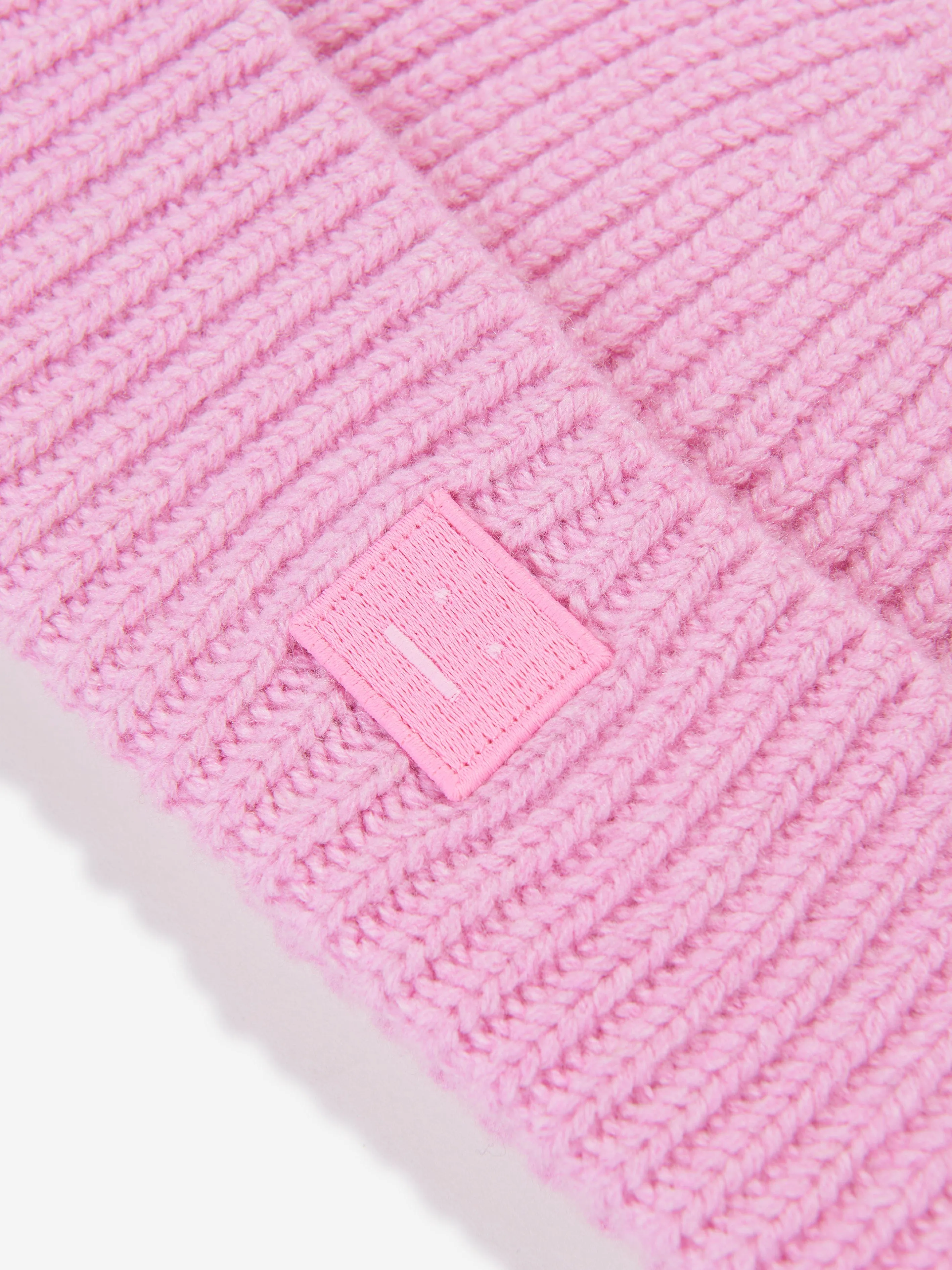 Acne Studios Kids Mini Pansy Beanie Hat in Pink