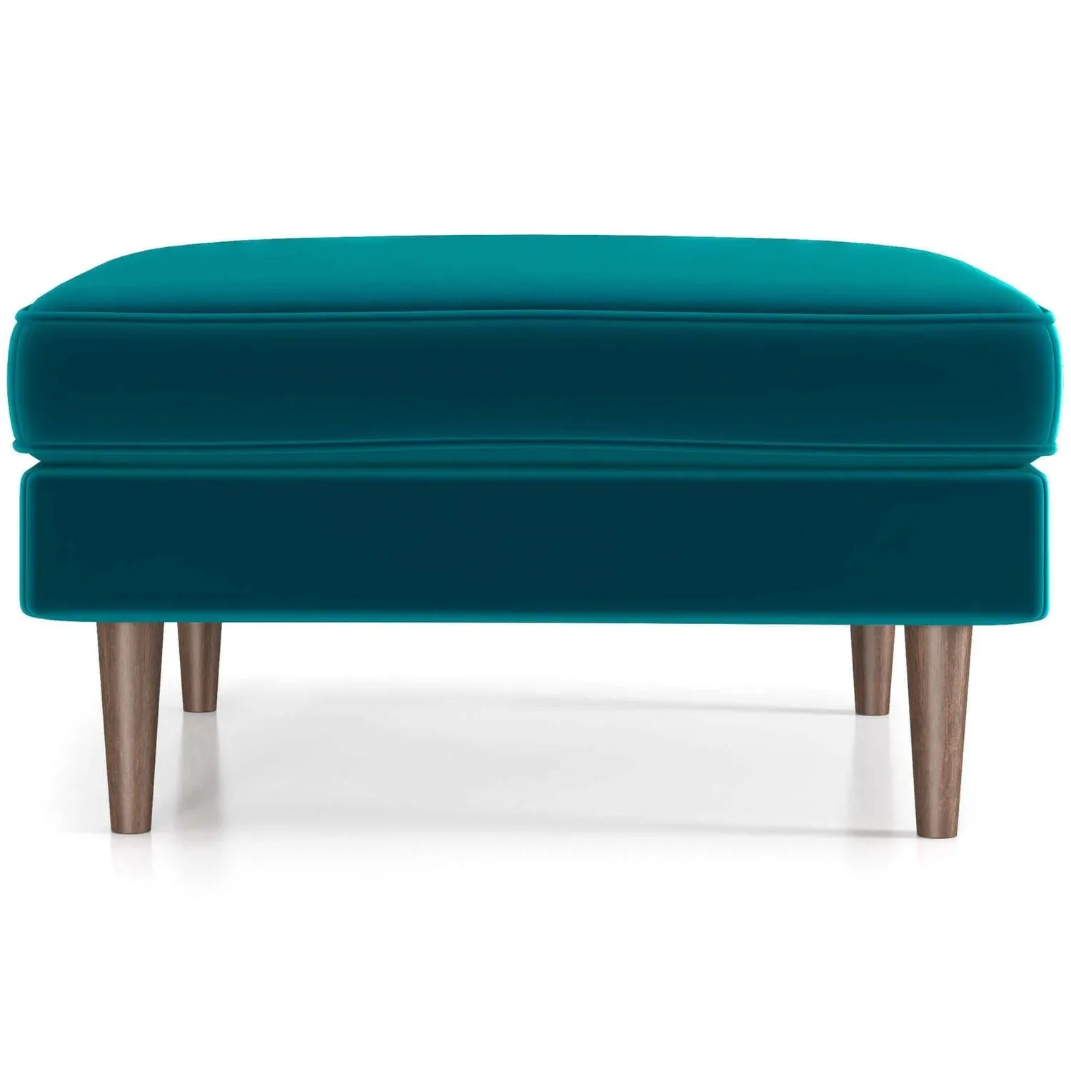 Amber - Mid-Century Modern Square Upholstered Ottoman