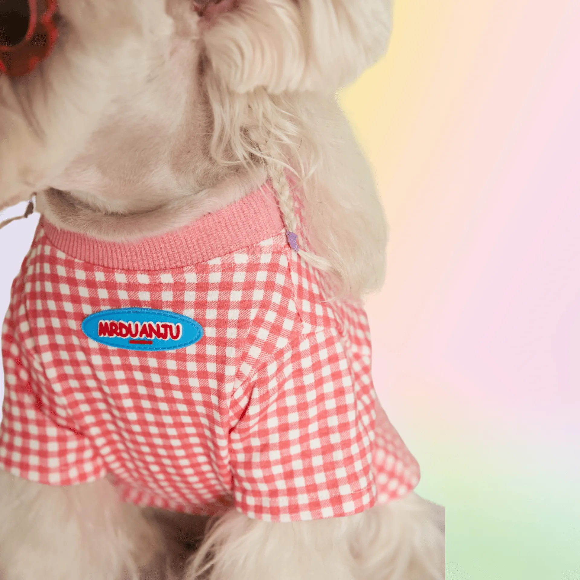 Anniepaw Macaron Plaid Pup Tee