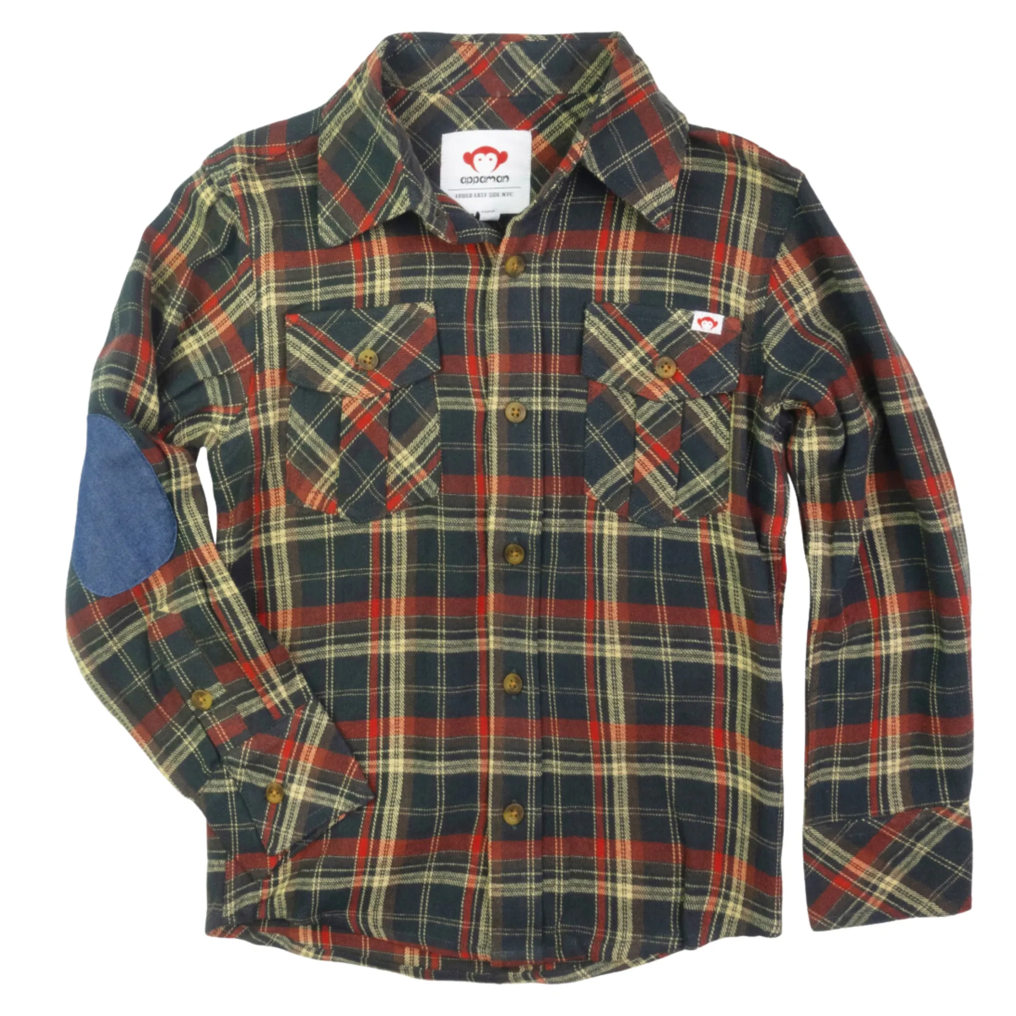 Appaman - Boys Flannel Shirt in Tigerlily Plaid