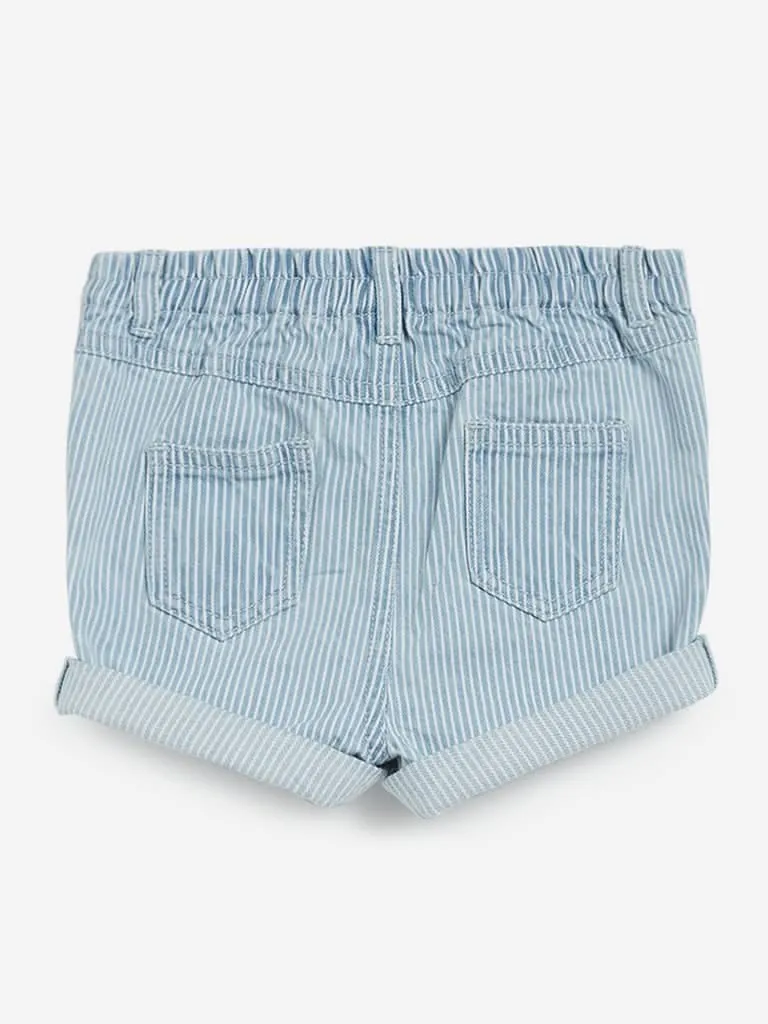 Baby HOP Light Blue Striped Shorts