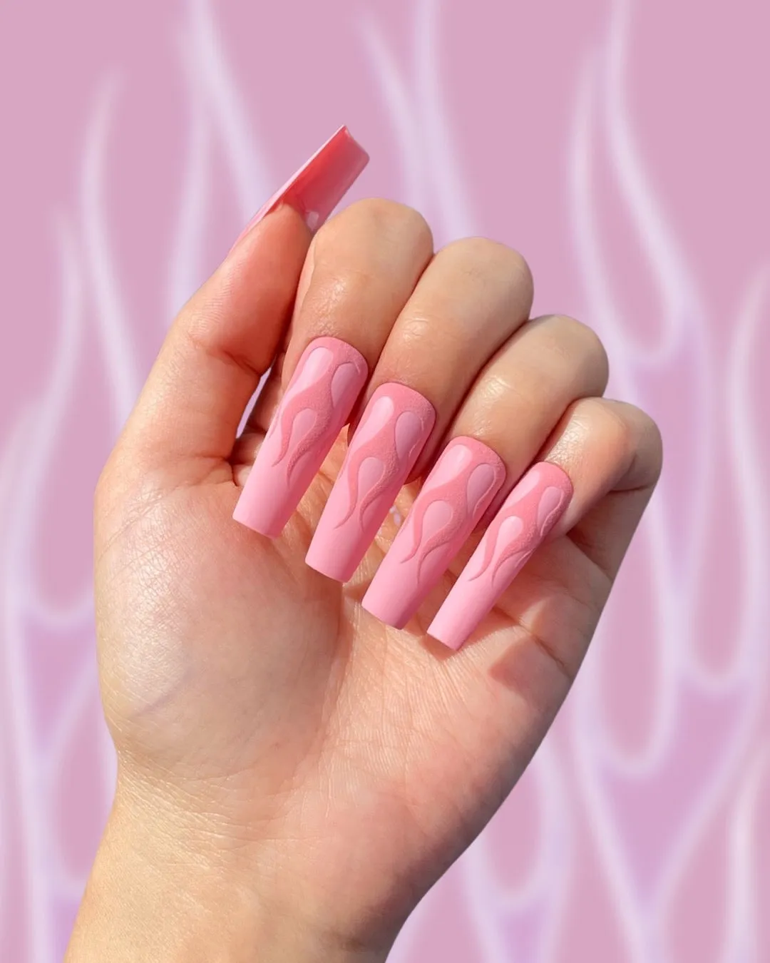 Baby Pink Velvety Flames