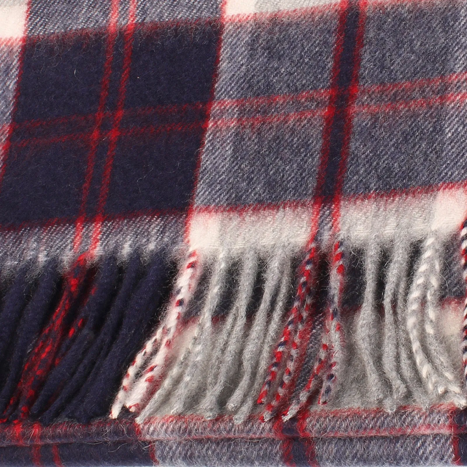 Balmoral 100% Cashmere Woven Scarf Bannockbane Navy