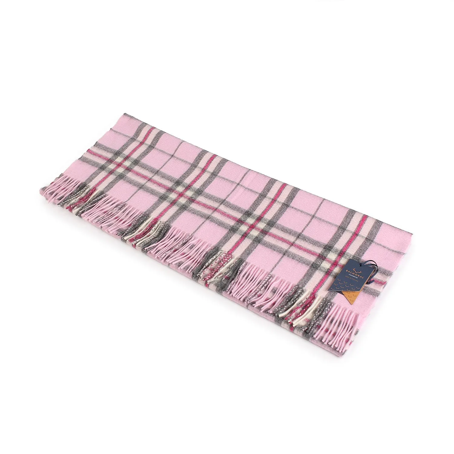 Balmoral 100% Cashmere Woven Stole Thomson Pink