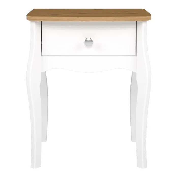 Baroque Nightstand in Pure White Iced Coffee Lacquer