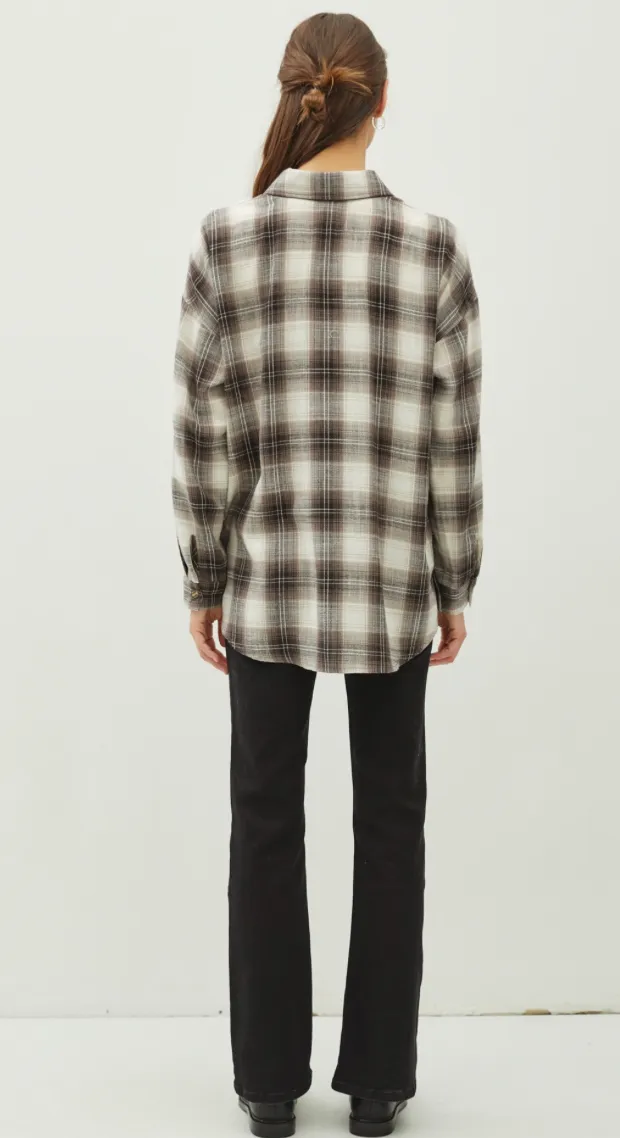 Be Cool Plaid Long Sleeve Flannel