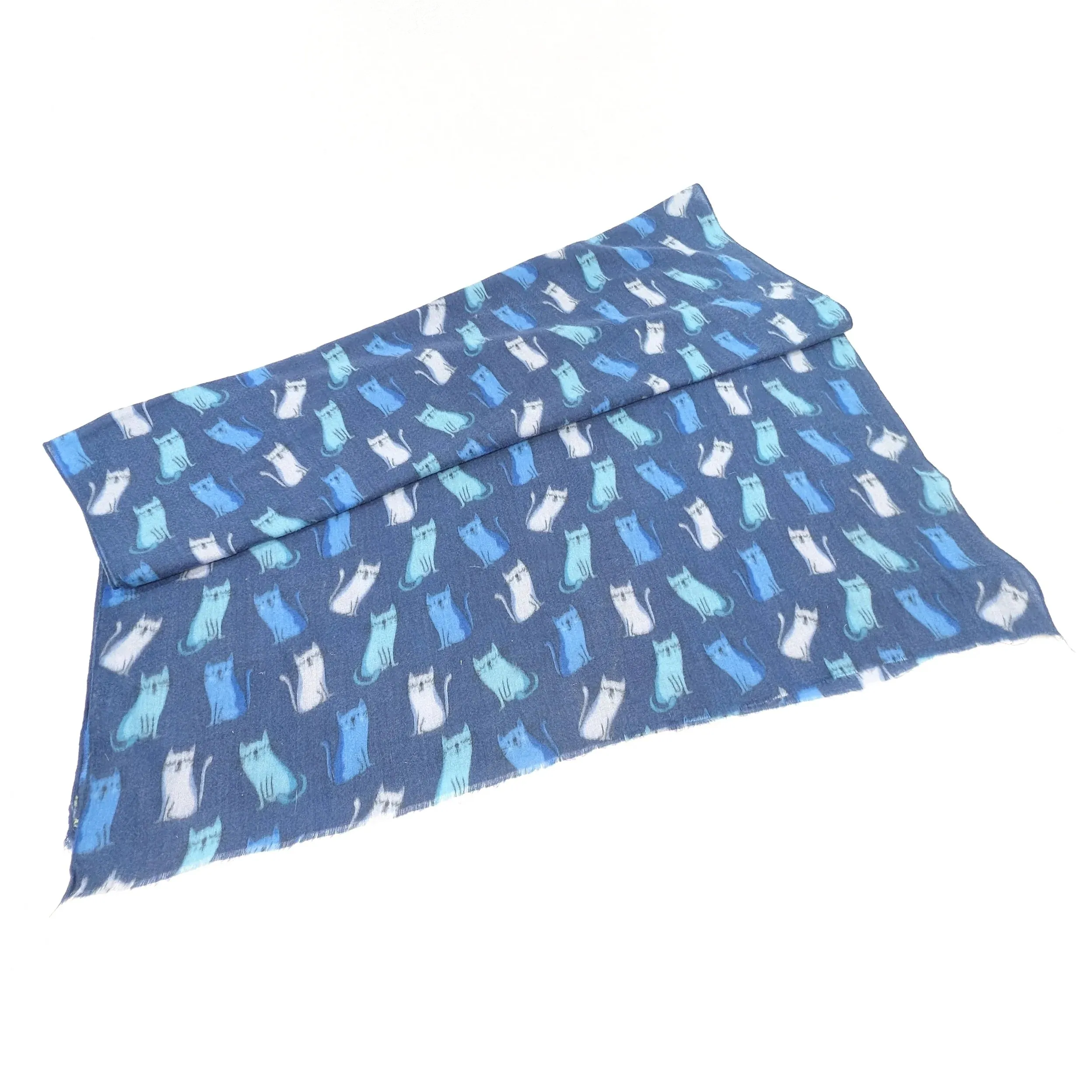 Black Ginger 180cm Blue Podles Fluffy Cat Scarf - 736-445