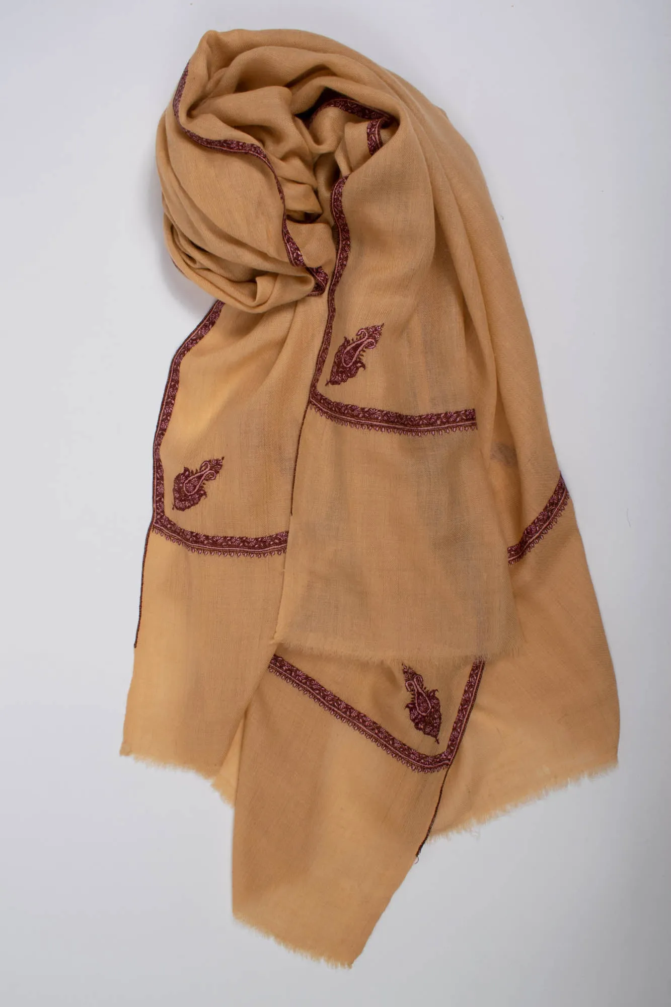 Butter Scotch Bail Motif Super Soft Pashmina Wrap - BEGINNING