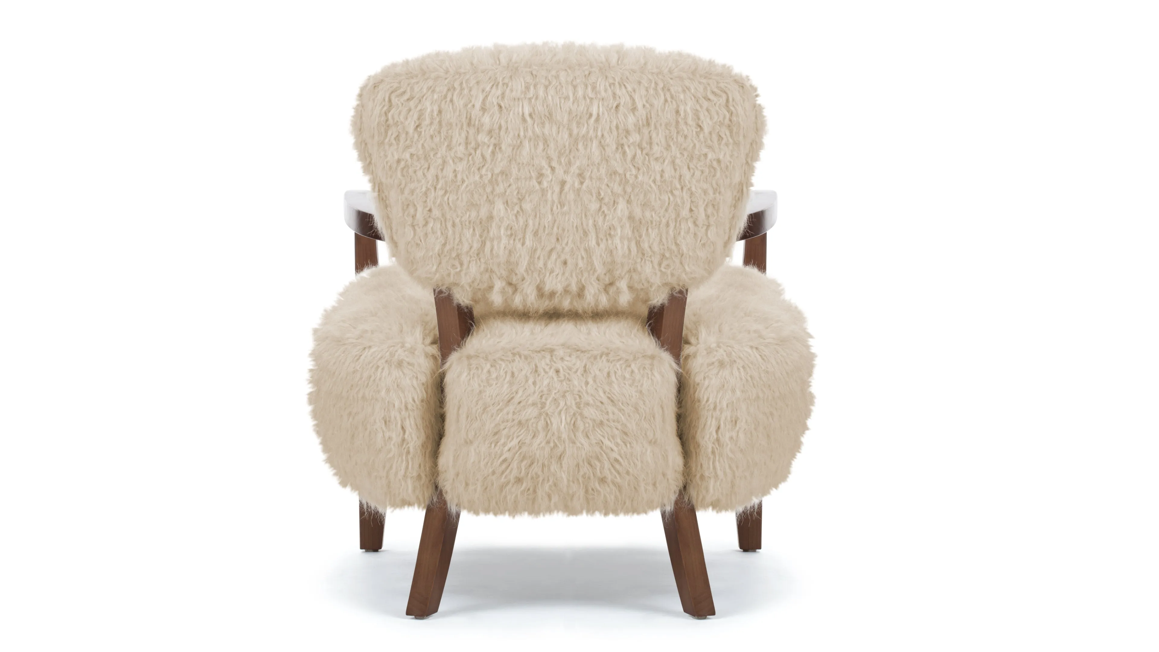 Cabana - Cabana Chair, Almond Long Hair Sherpa and Walnut