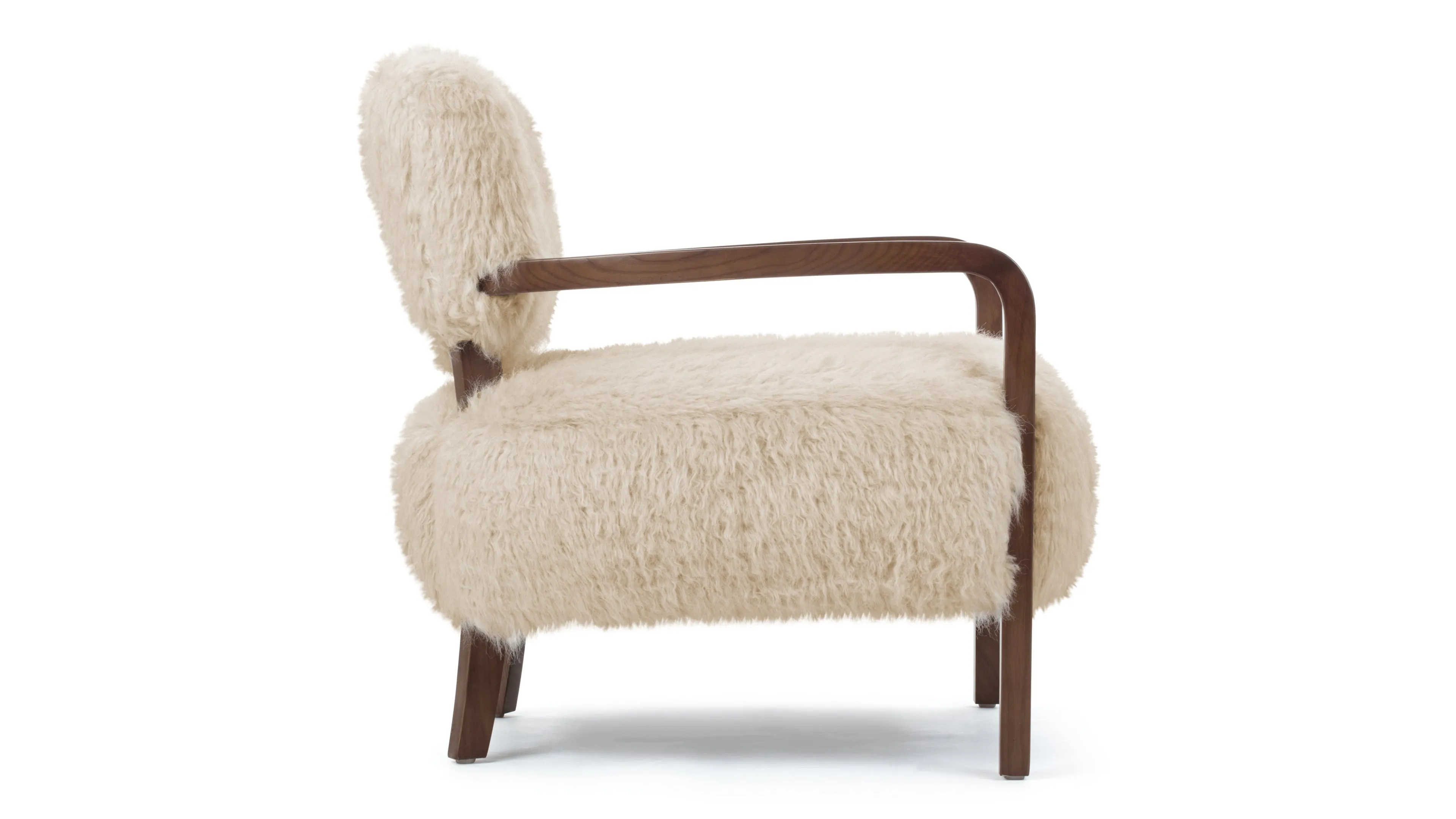 Cabana - Cabana Chair, Almond Long Hair Sherpa and Walnut