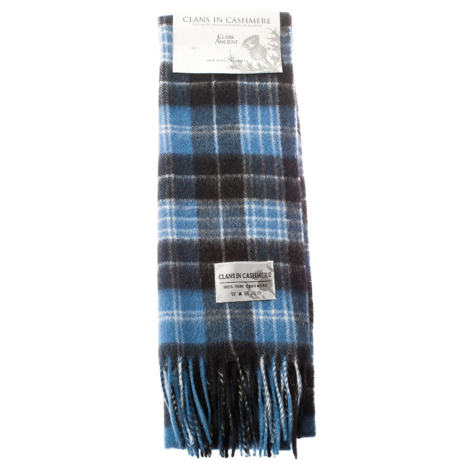 Cashmere Scottish Tartan Clan Scarf  Clark Ancient