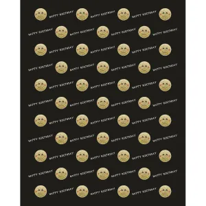 Chalkboard Emoji Birthday Printed Backdrop