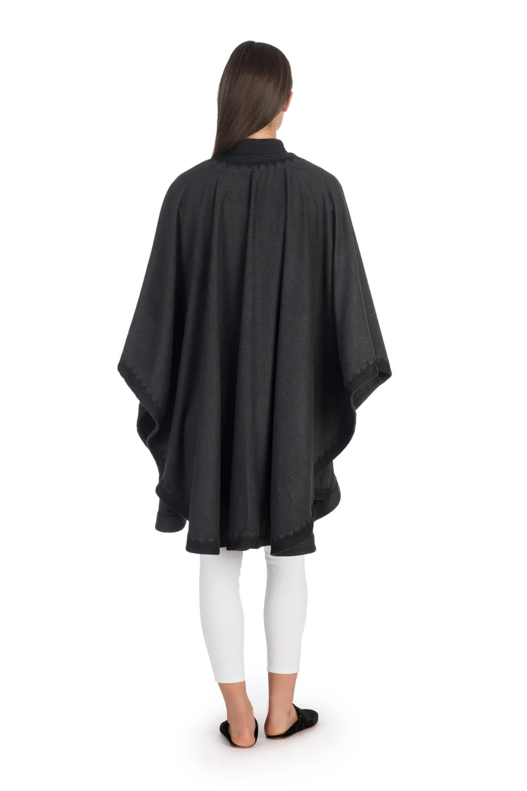 Charcoal Moroccan Cashmere Cape