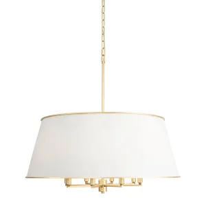 Coco 364P08MWFG 8-Light Pendant Light - Matte White/French Gold