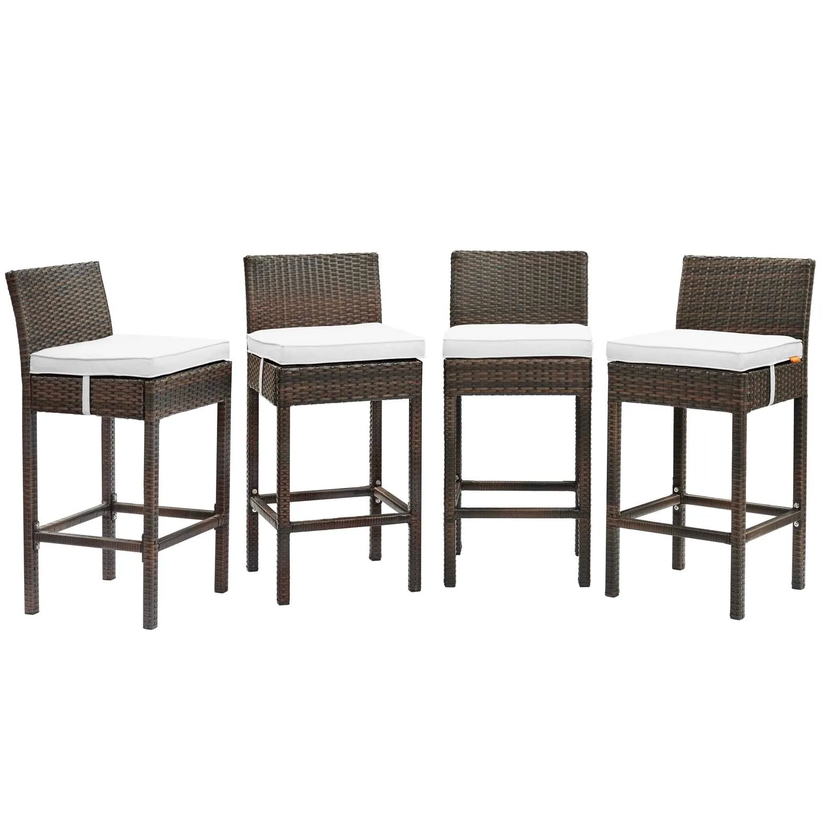 Conduit Bar Stool Outdoor Patio Wicker Rattan Set