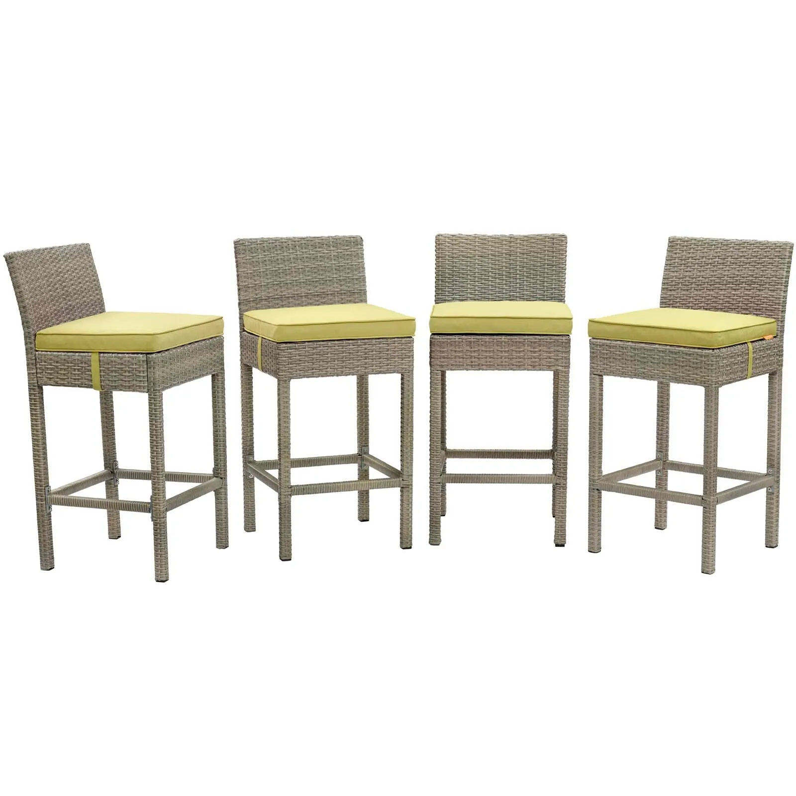 Conduit Bar Stool Outdoor Patio Wicker Rattan Set