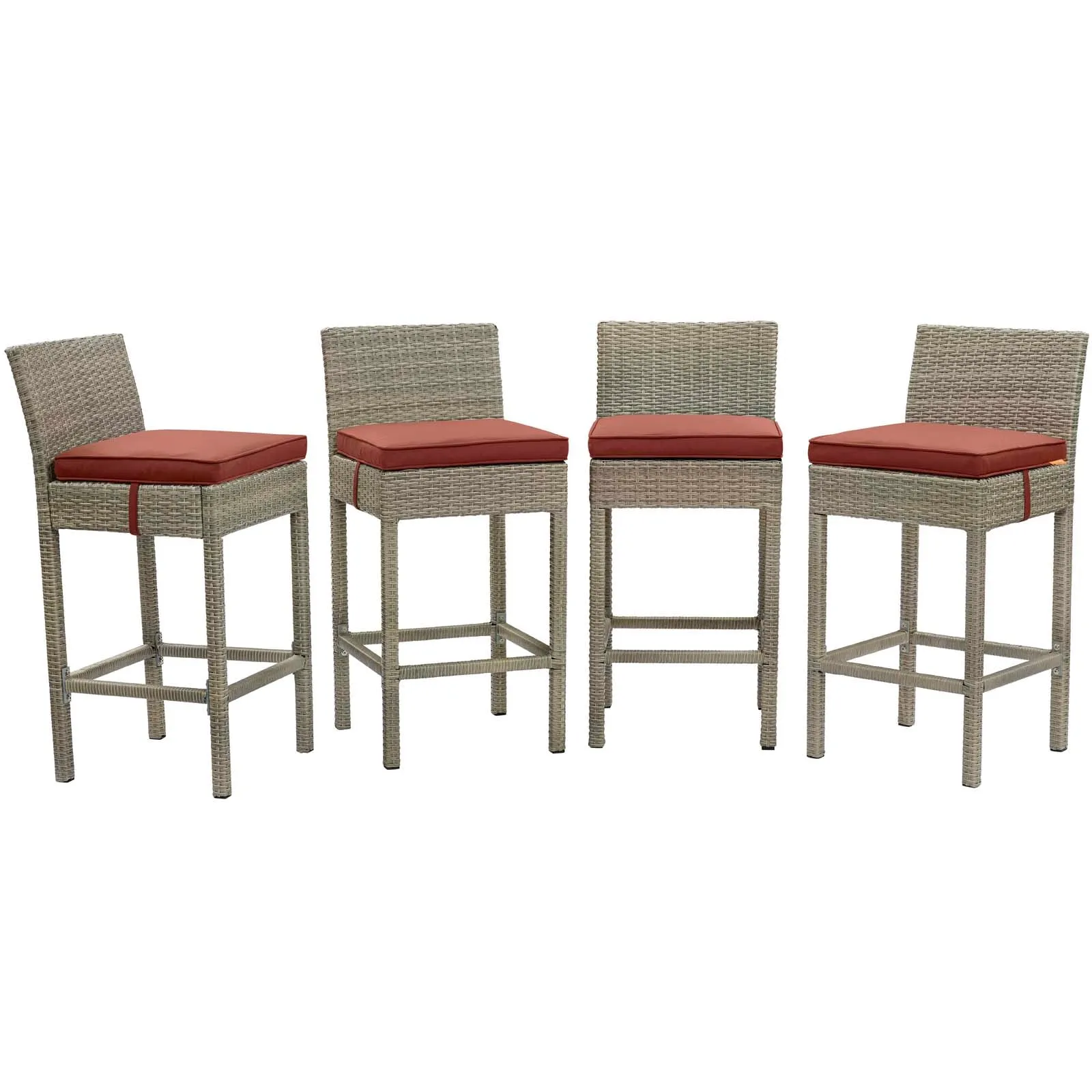 Conduit Bar Stool Outdoor Patio Wicker Rattan Set