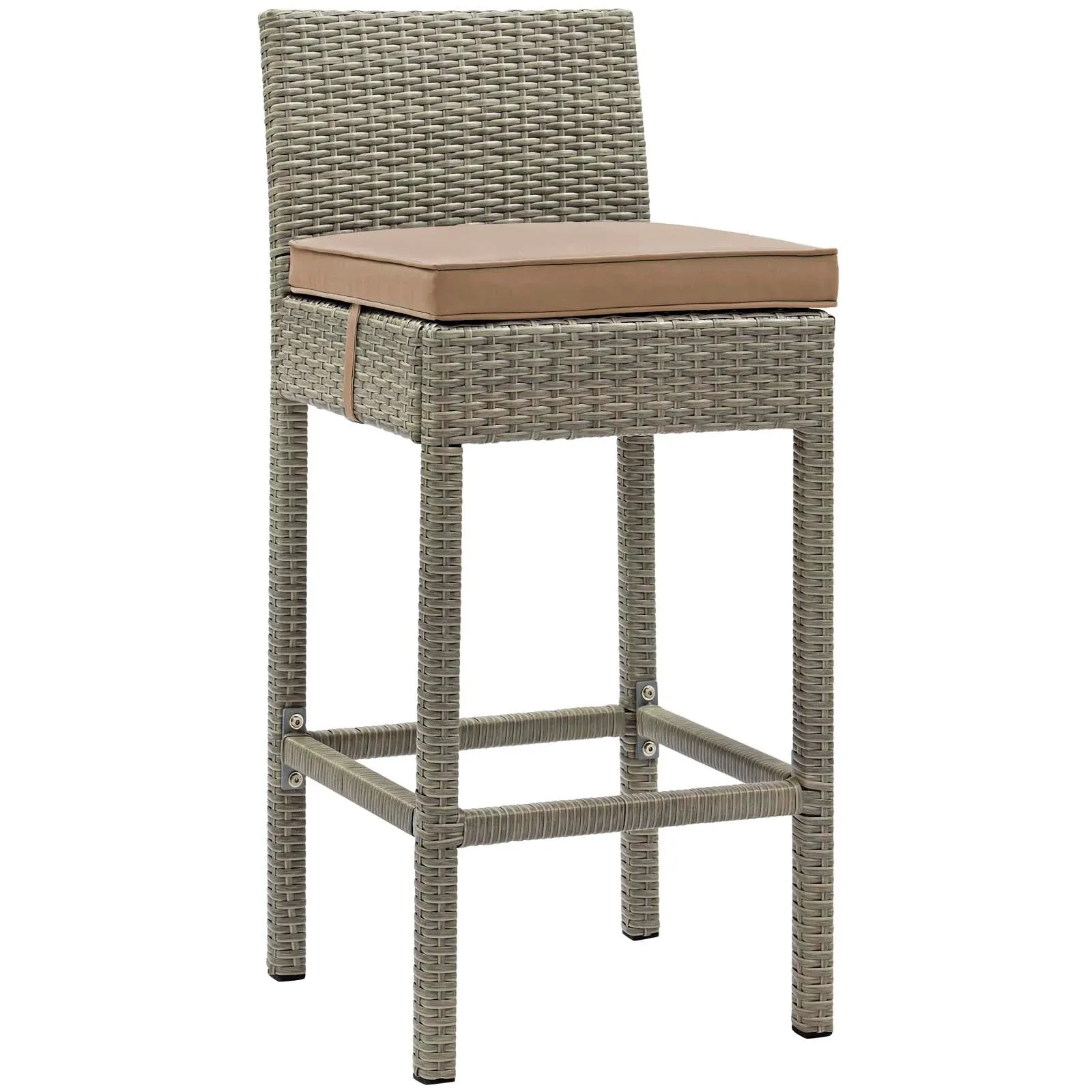 Conduit Bar Stool Outdoor Patio Wicker Rattan Set