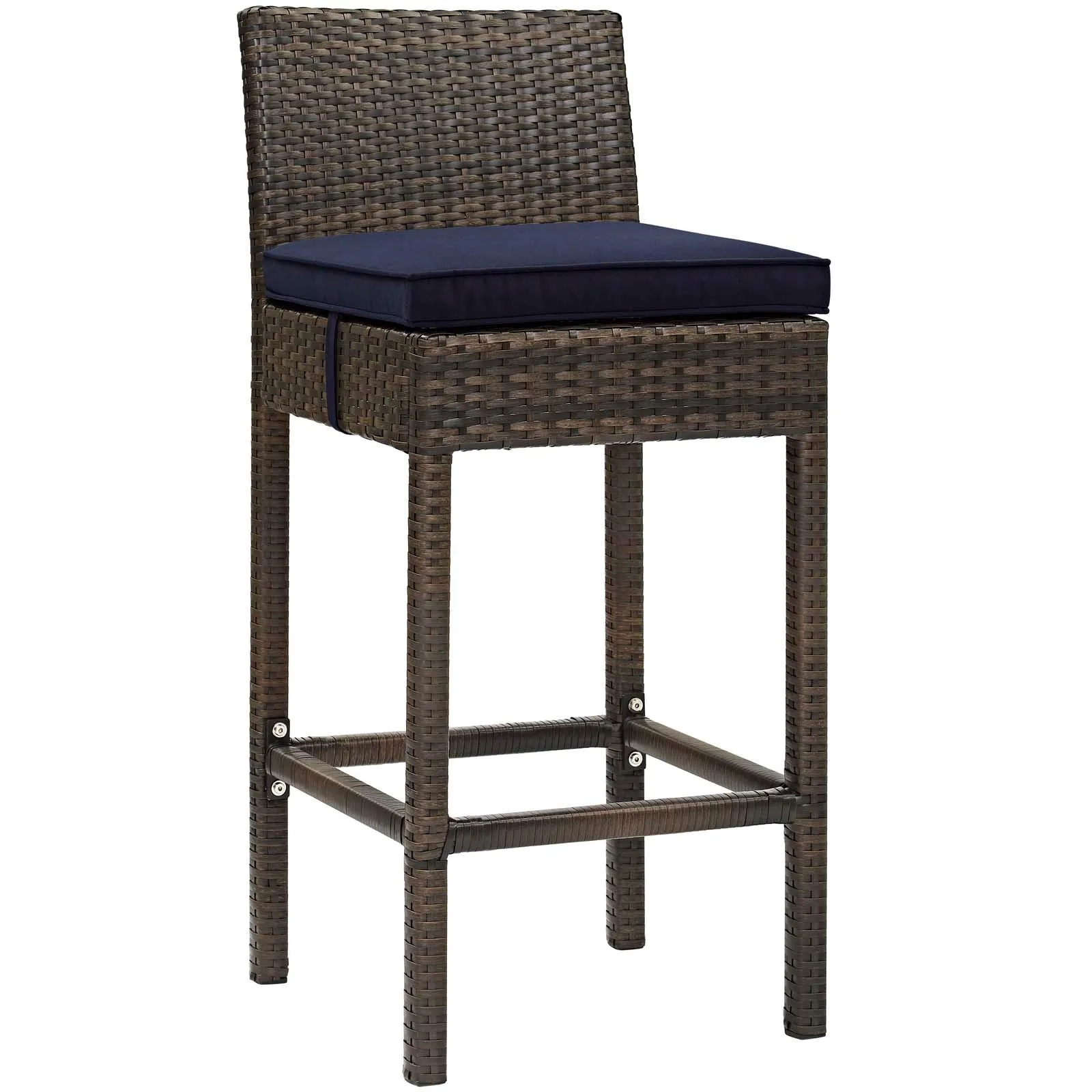 Conduit Bar Stool Outdoor Patio Wicker Rattan Set