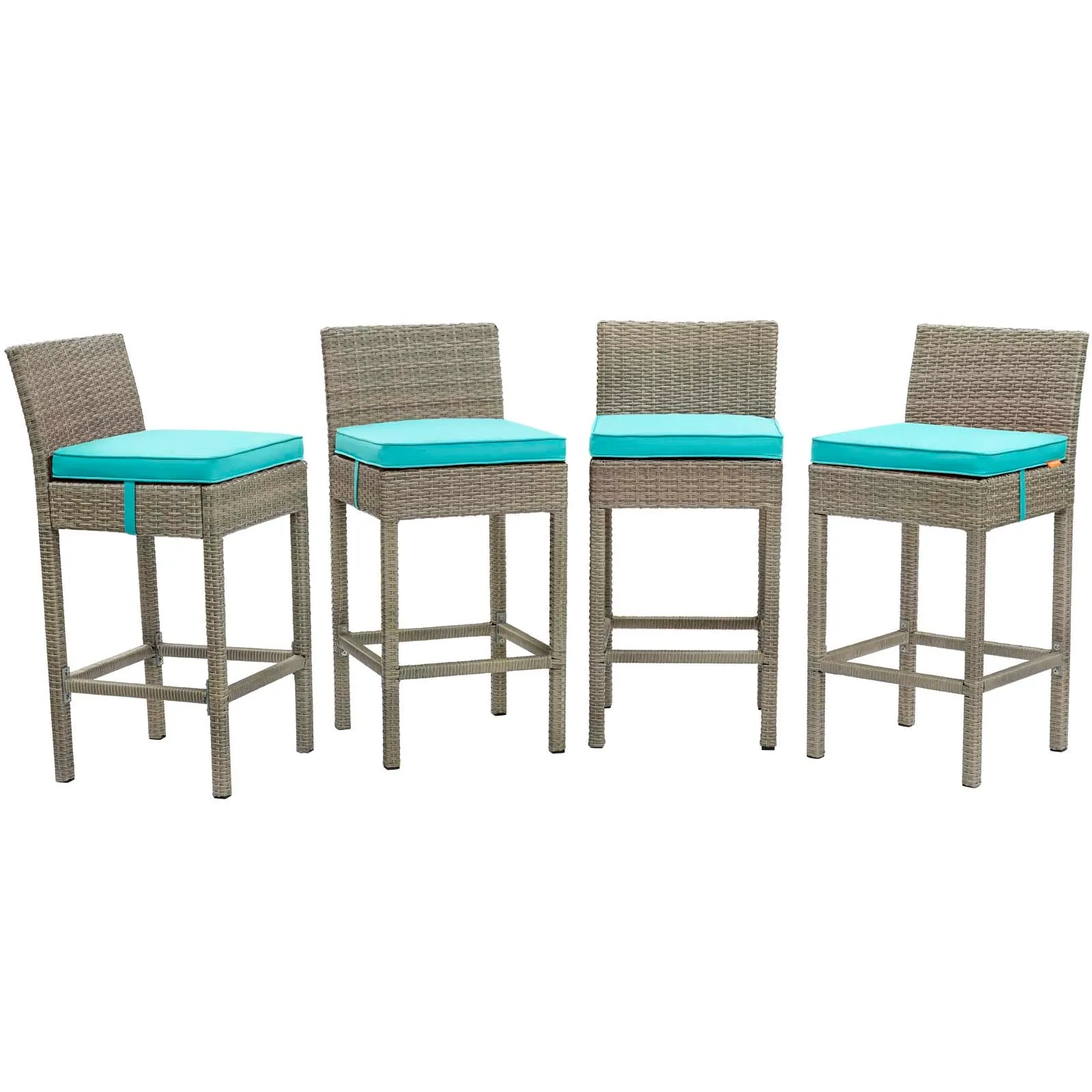 Conduit Bar Stool Outdoor Patio Wicker Rattan Set