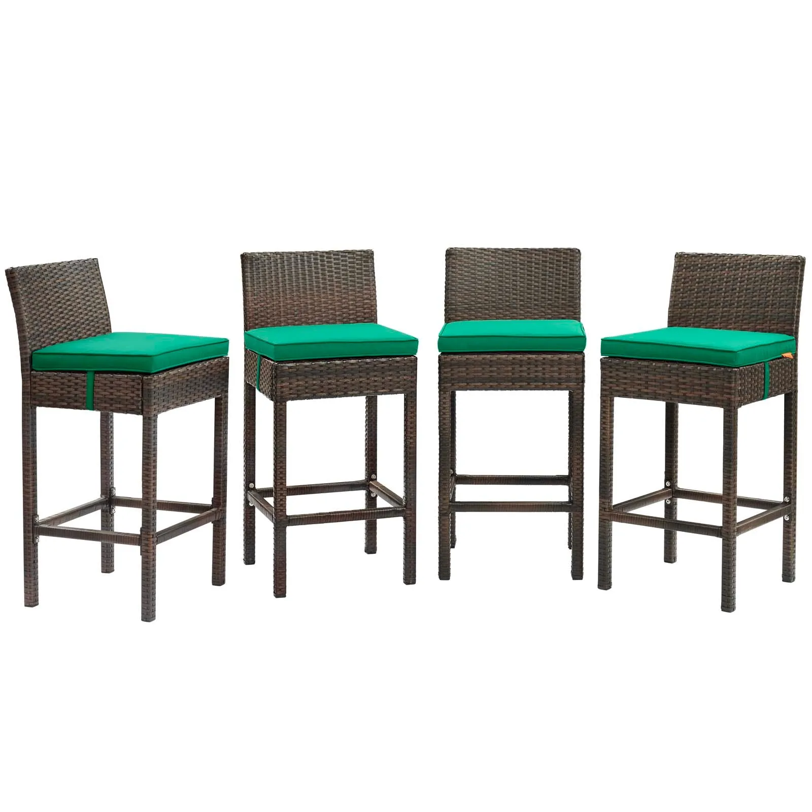 Conduit Bar Stool Outdoor Patio Wicker Rattan Set