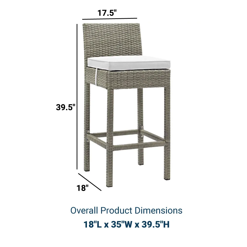 Conduit Bar Stool Outdoor Patio Wicker Rattan Set