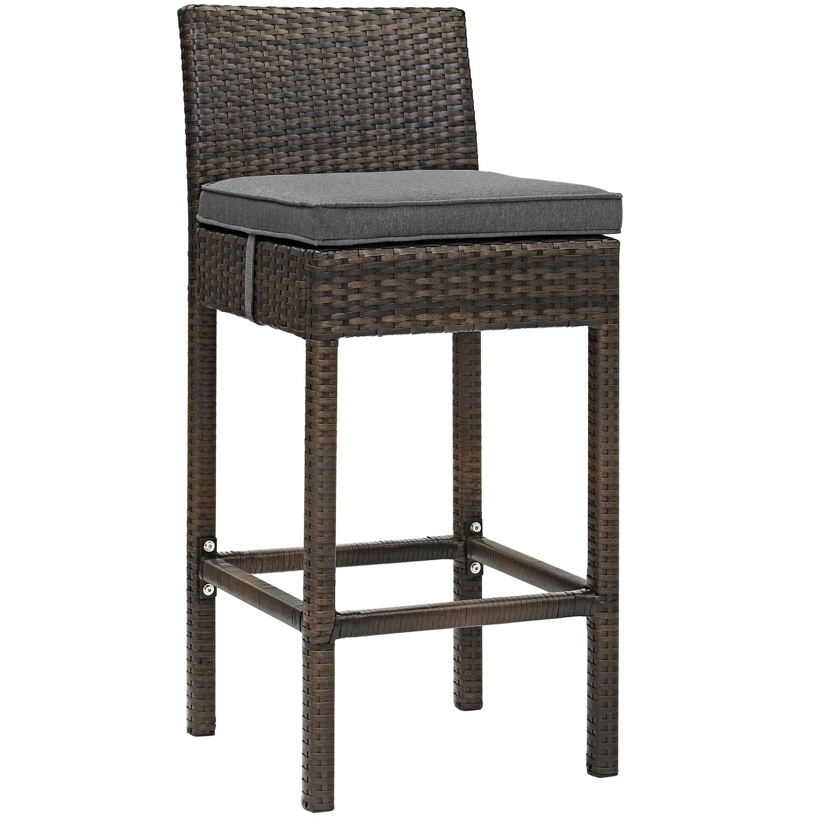 Conduit Bar Stool Outdoor Patio Wicker Rattan Set