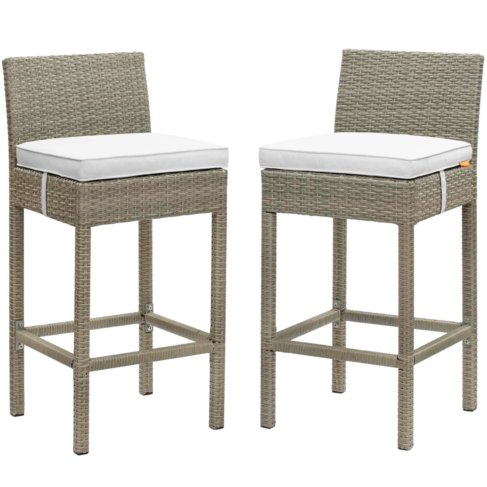 Conduit Bar Stool Outdoor Patio Wicker Rattan Set