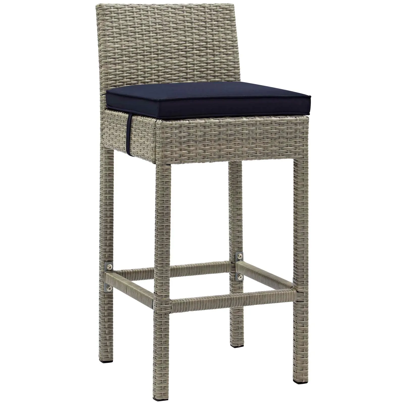 Conduit Bar Stool Outdoor Patio Wicker Rattan Set