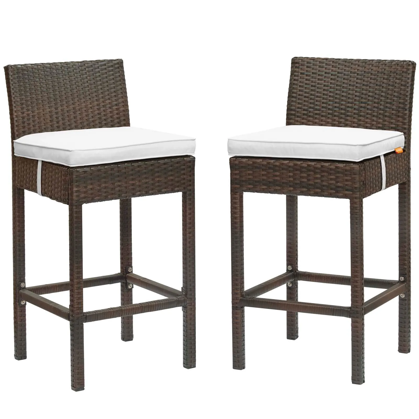 Conduit Bar Stool Outdoor Patio Wicker Rattan Set