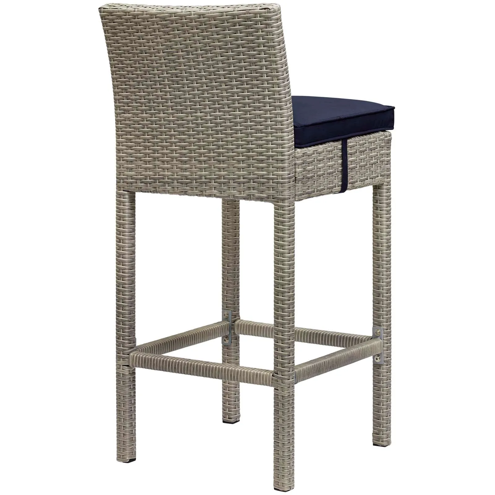 Conduit Bar Stool Outdoor Patio Wicker Rattan Set