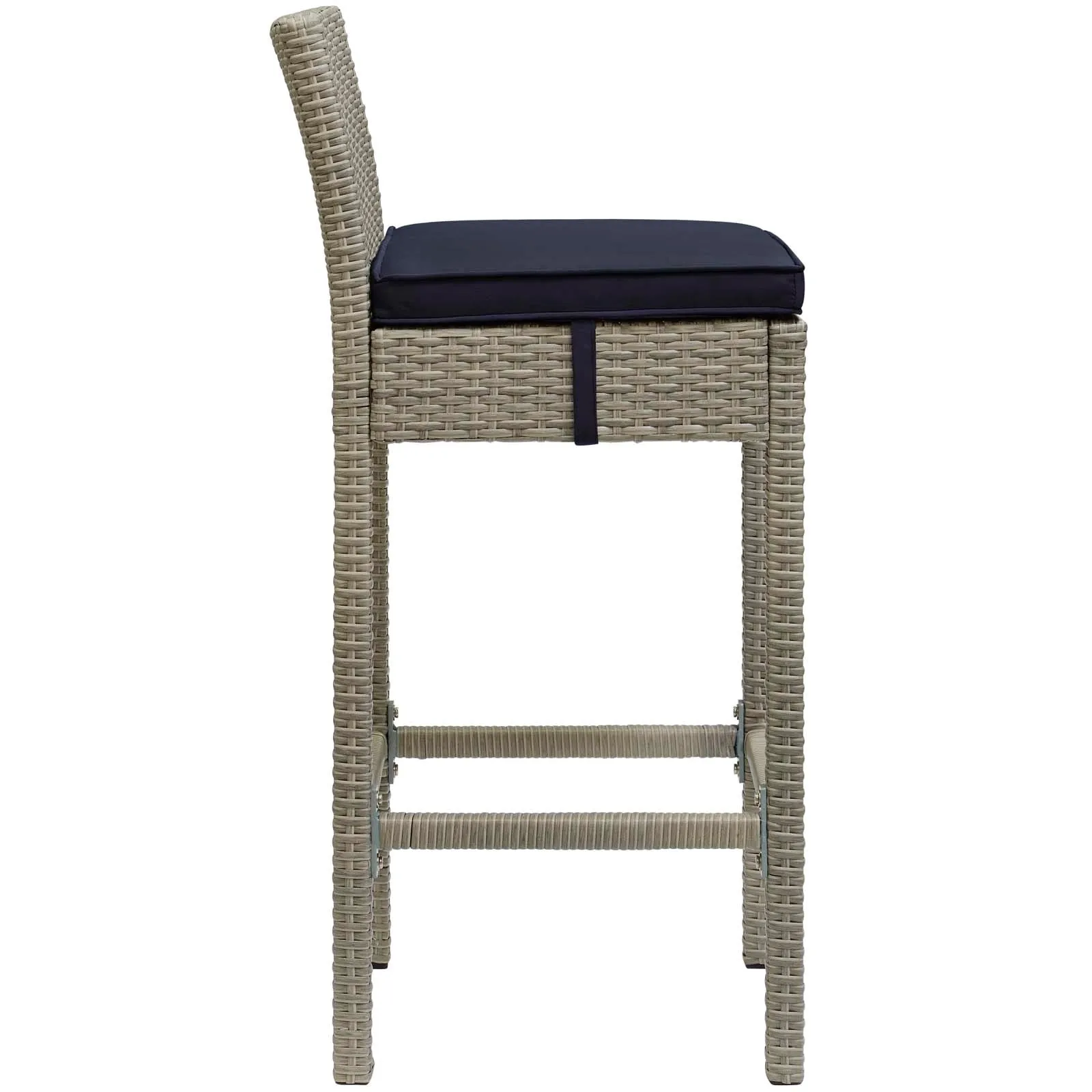 Conduit Bar Stool Outdoor Patio Wicker Rattan Set