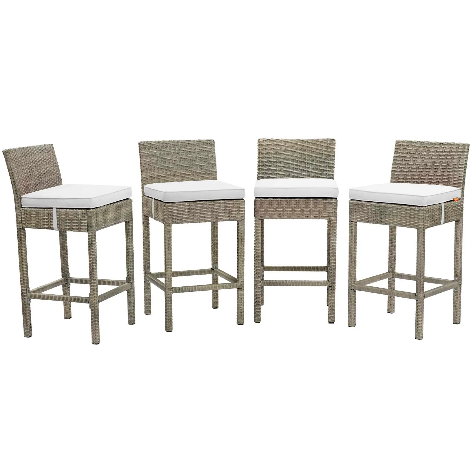 Conduit Bar Stool Outdoor Patio Wicker Rattan Set