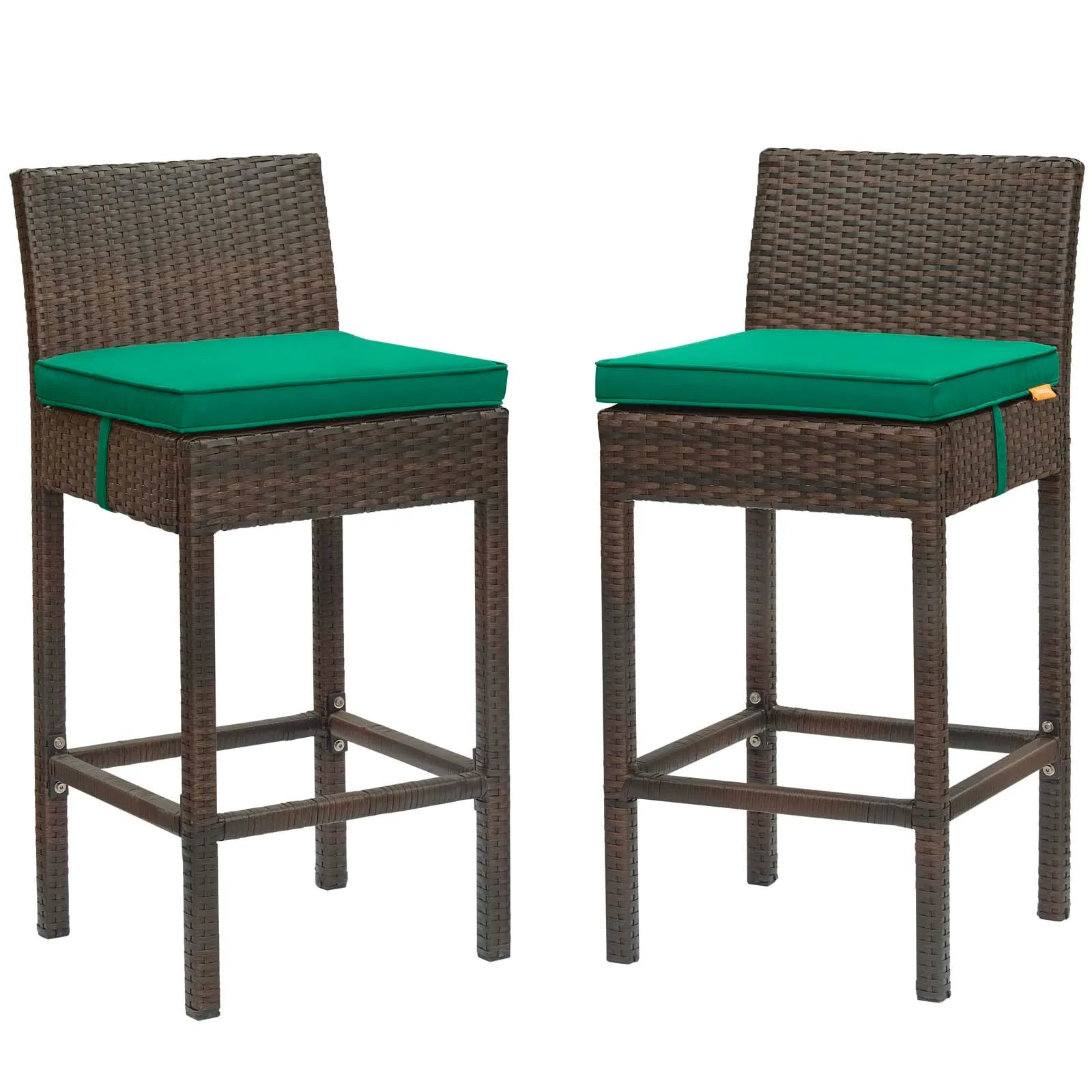 Conduit Bar Stool Outdoor Patio Wicker Rattan Set