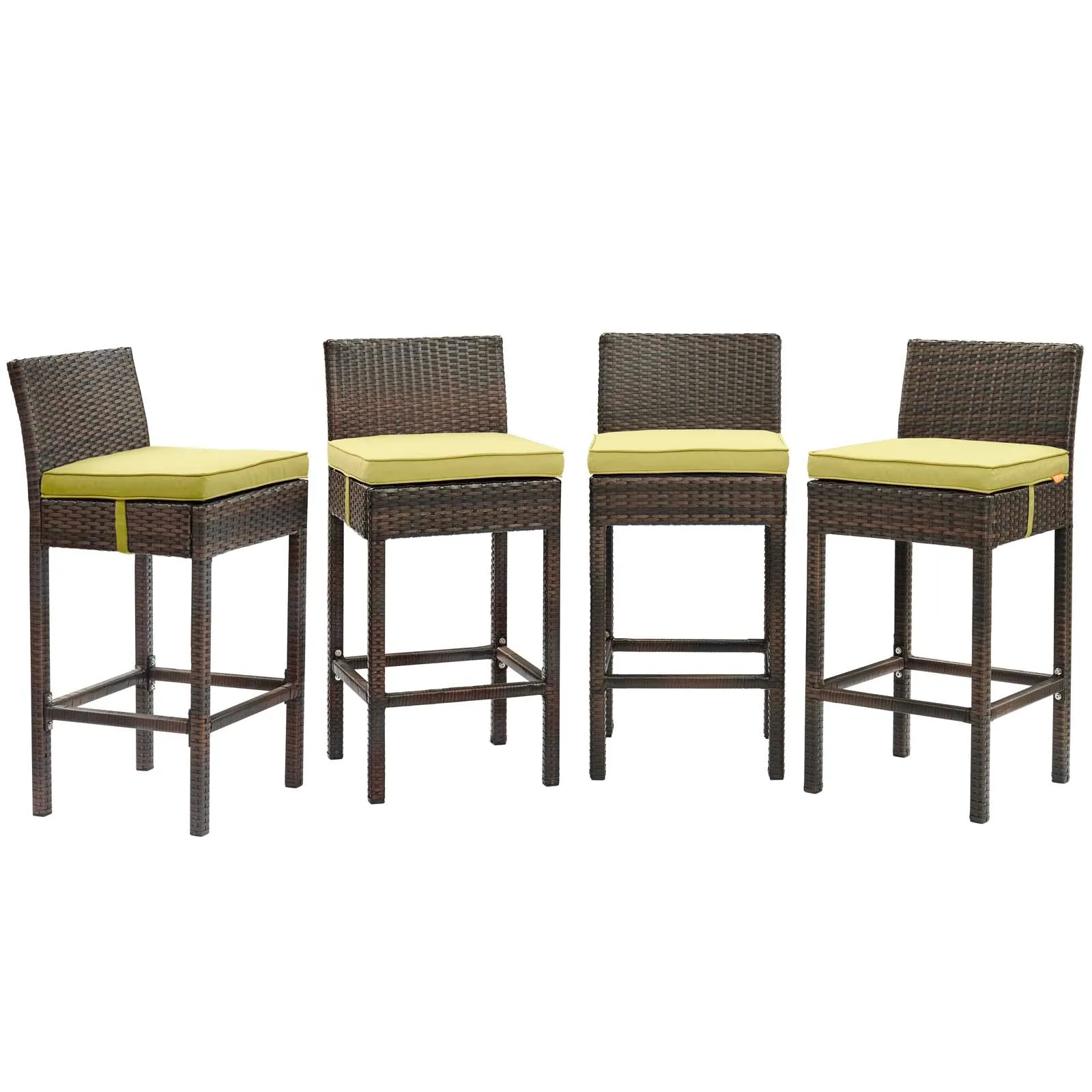 Conduit Bar Stool Outdoor Patio Wicker Rattan Set