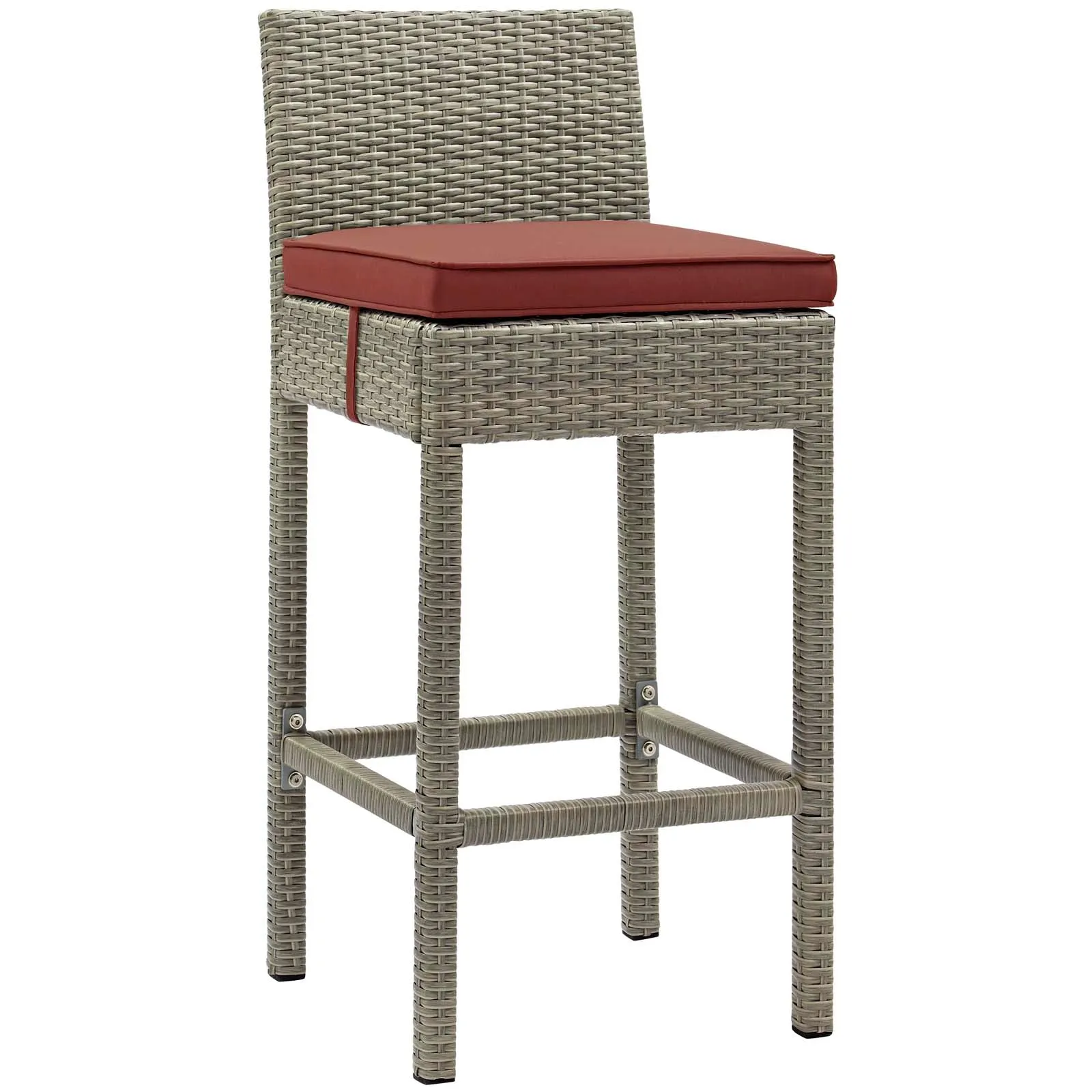 Conduit Bar Stool Outdoor Patio Wicker Rattan Set