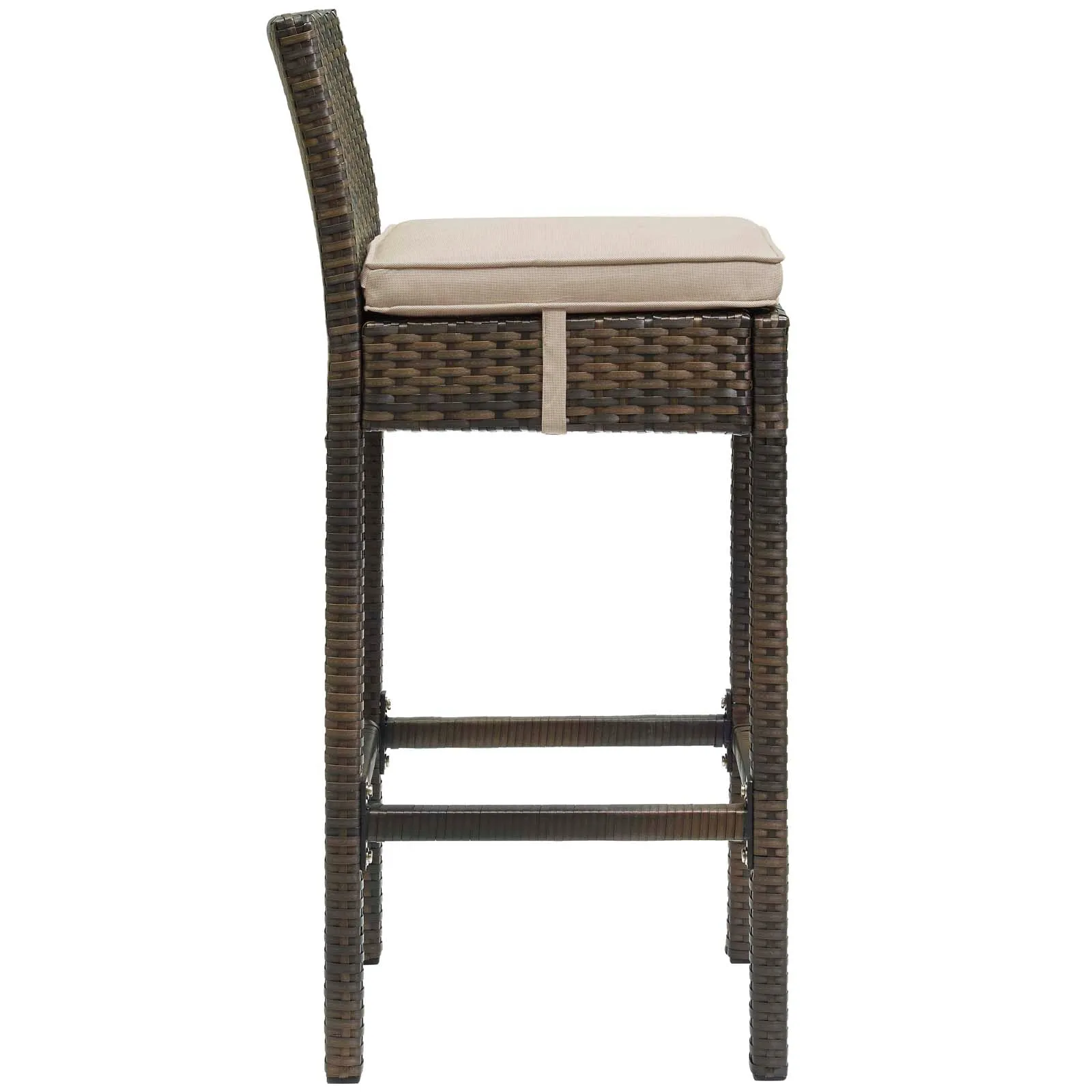 Conduit Bar Stool Outdoor Patio Wicker Rattan Set