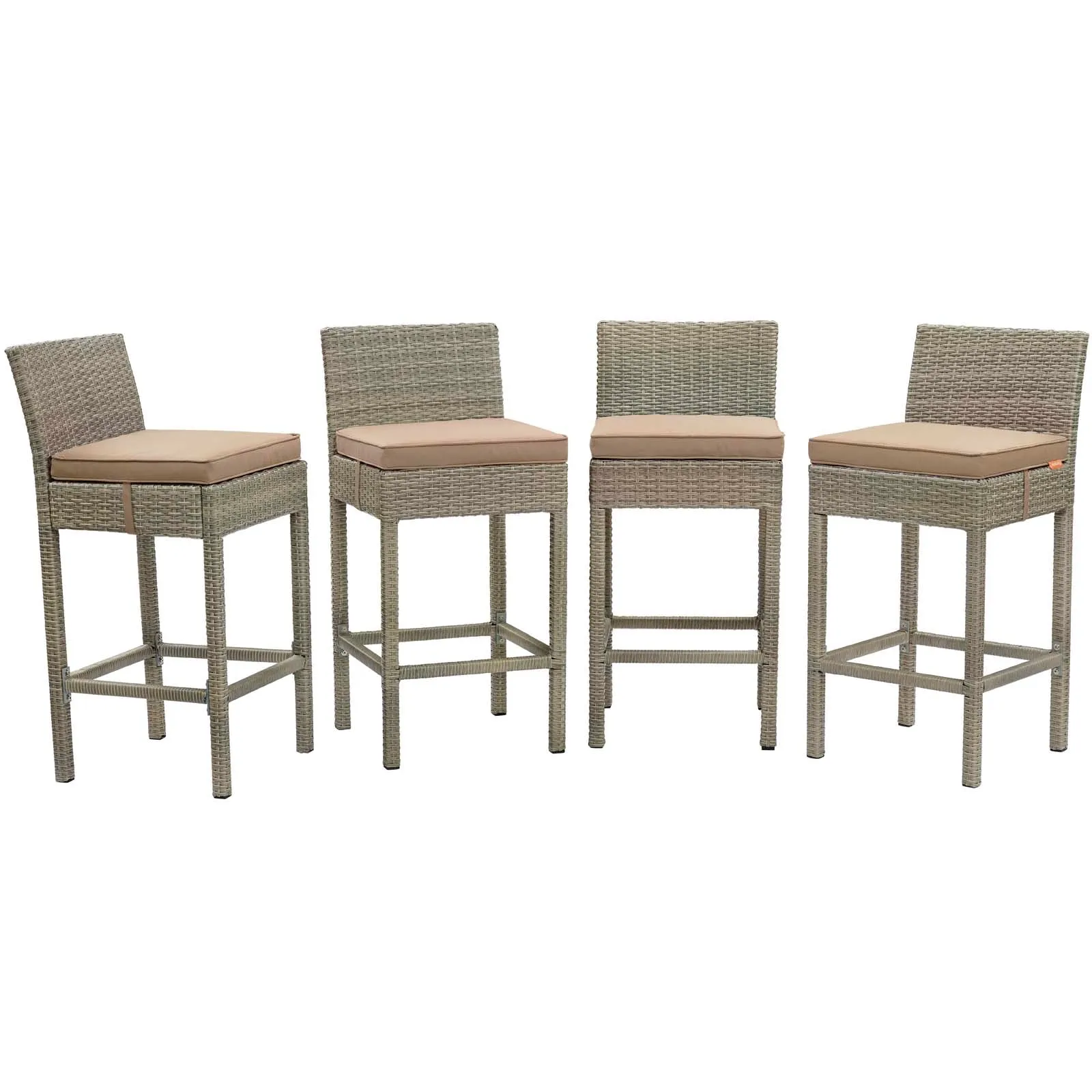 Conduit Bar Stool Outdoor Patio Wicker Rattan Set