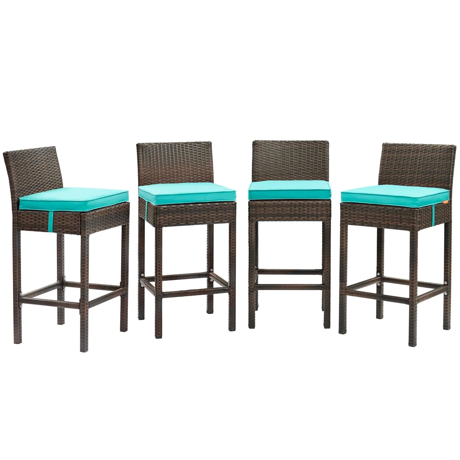 Conduit Bar Stool Outdoor Patio Wicker Rattan Set