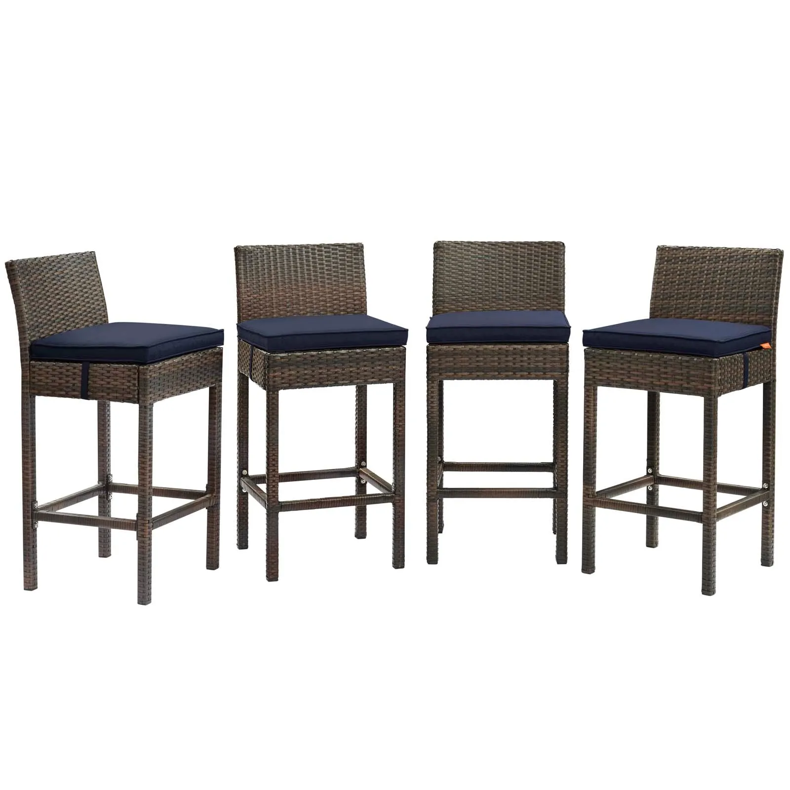 Conduit Bar Stool Outdoor Patio Wicker Rattan Set