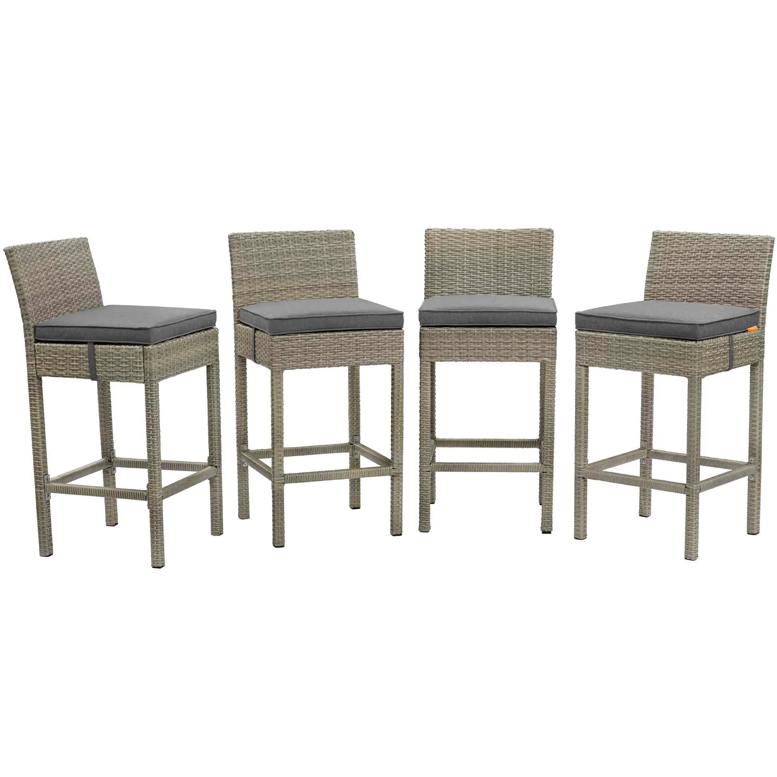 Conduit Bar Stool Outdoor Patio Wicker Rattan Set