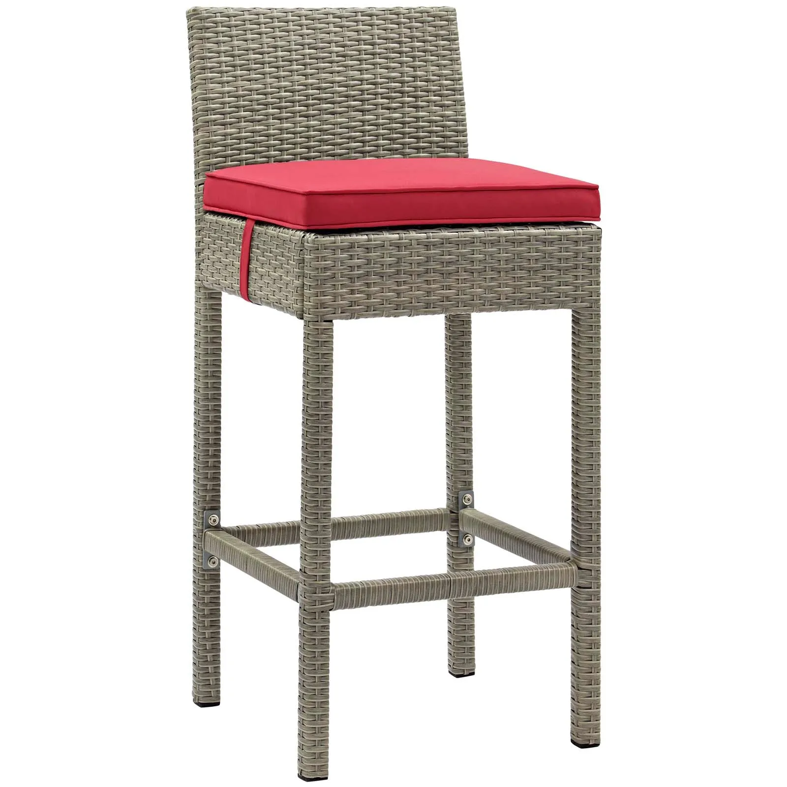 Conduit Bar Stool Outdoor Patio Wicker Rattan Set