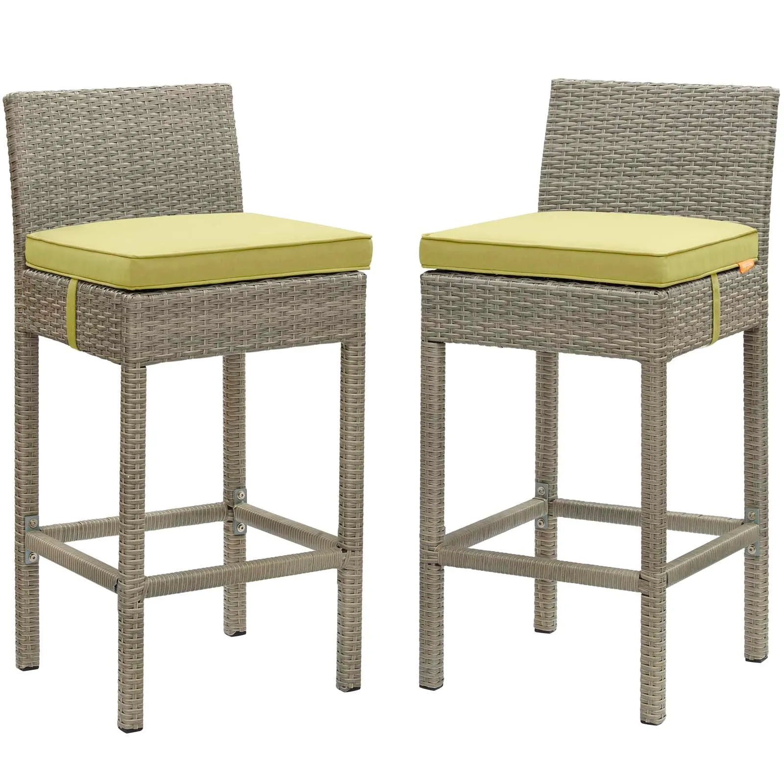 Conduit Bar Stool Outdoor Patio Wicker Rattan Set