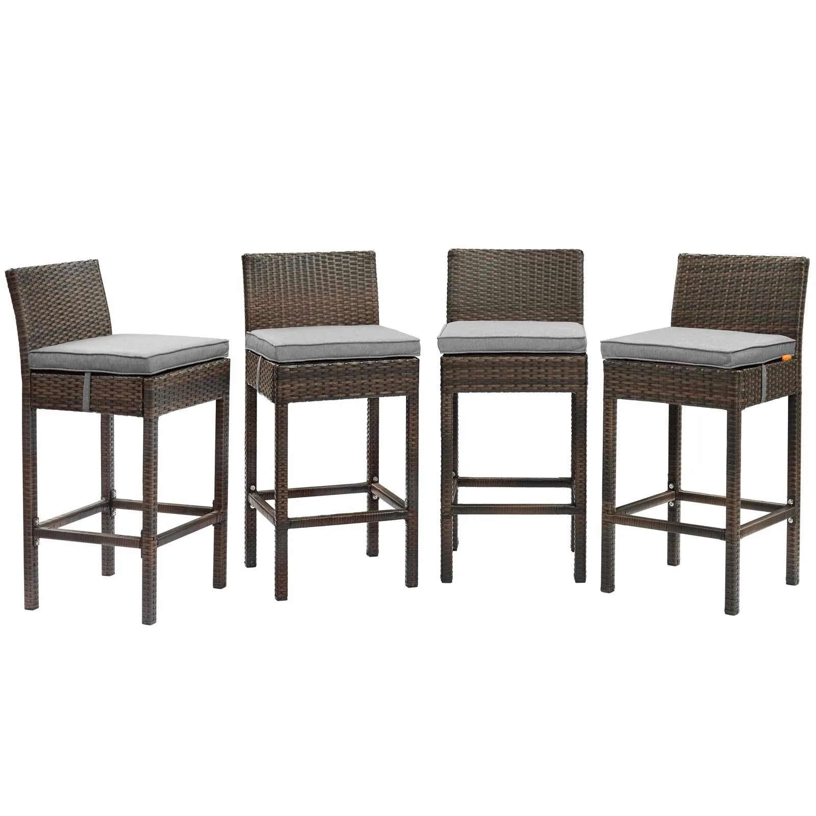 Conduit Bar Stool Outdoor Patio Wicker Rattan Set