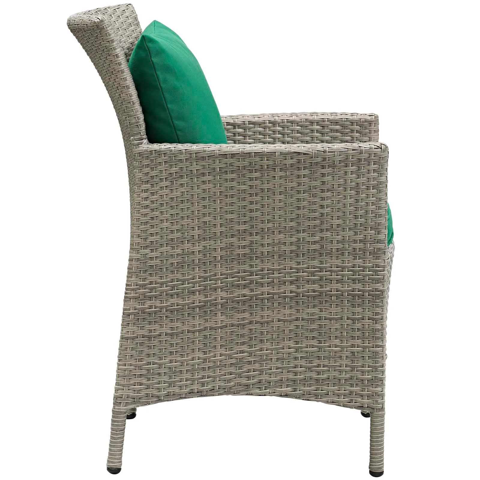 Conduit Outdoor Patio Wicker Rattan Dining Armchair