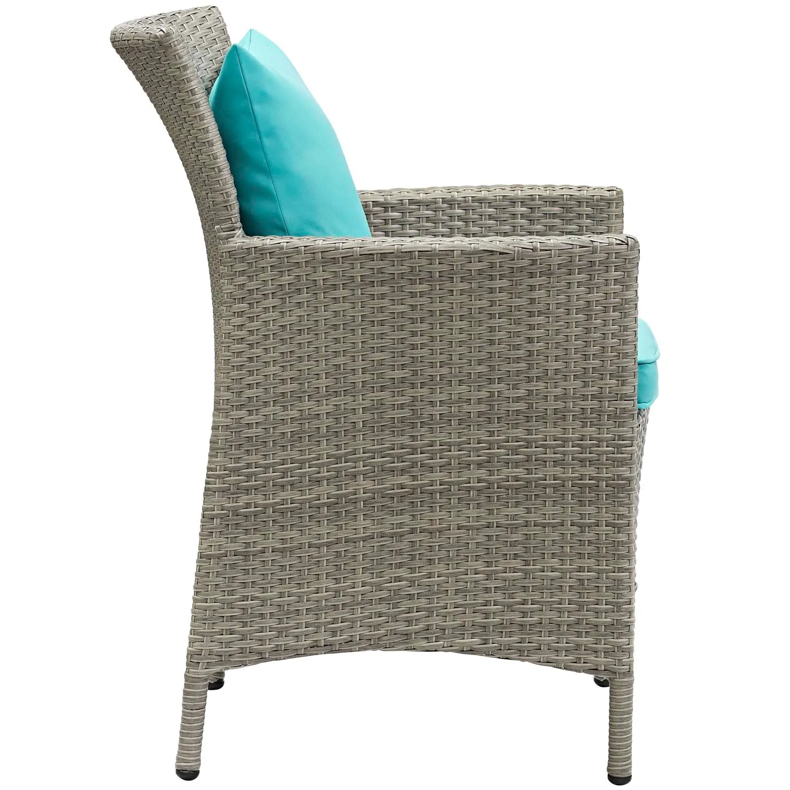 Conduit Outdoor Patio Wicker Rattan Dining Armchair