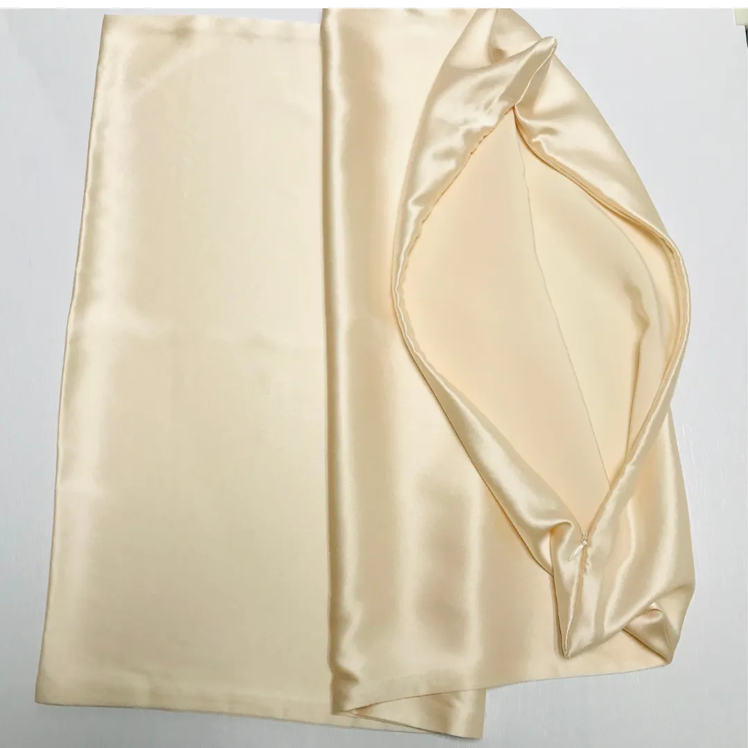 Custom Wholesale Silk Pillowcase 19 Momme Zipper Closure - 40×40cm