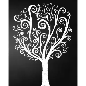 Decorative Tree Chalkboard Printed Backdrop