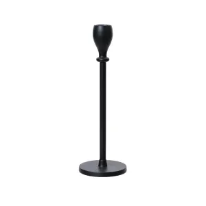 Decoris Aluminium Candleholder 15cm - Black Matt